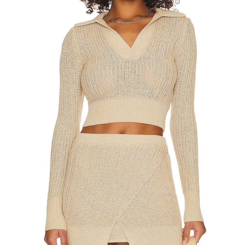 Tazia Polo Knit Top L'Academie